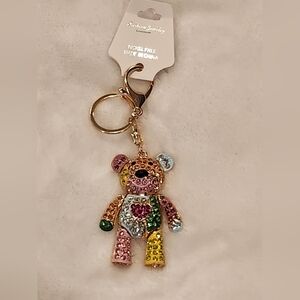 Multicolor Movable Teddy Bear Keychain Bag Charm